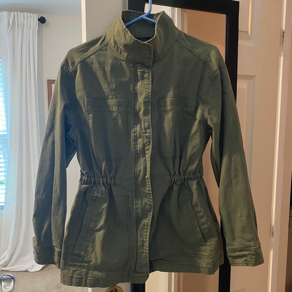 Green cargo jacket — perfect for fall!